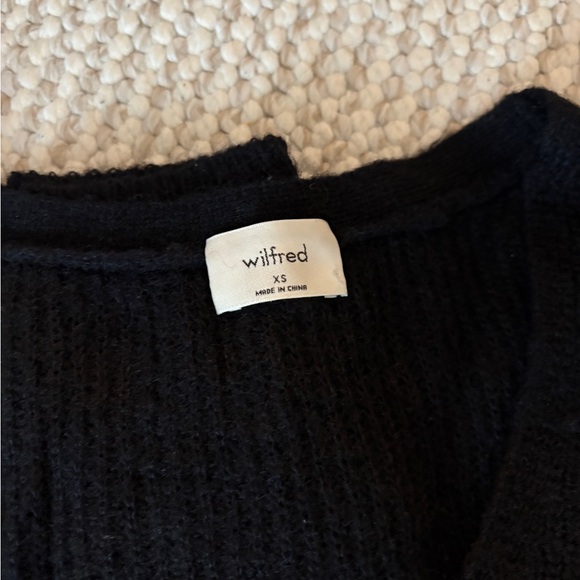 Wilfred Aritzia Mohair Alpaca Black Wool Cardigan - Picture 5 of 5